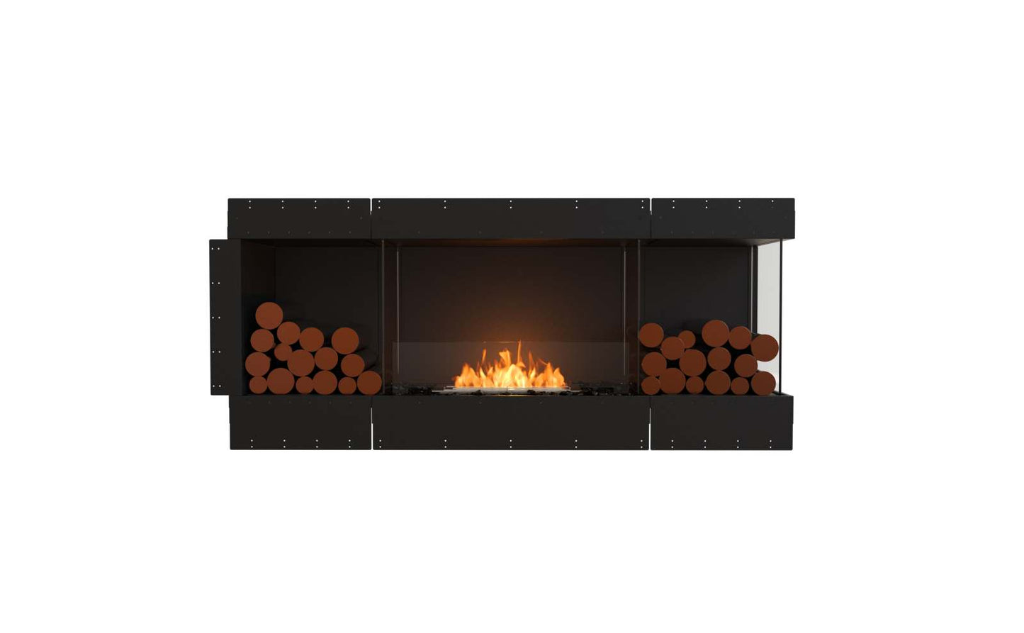 EcoSmart - Flex Fireplace 68RC.BX2 - Right Corner - Black