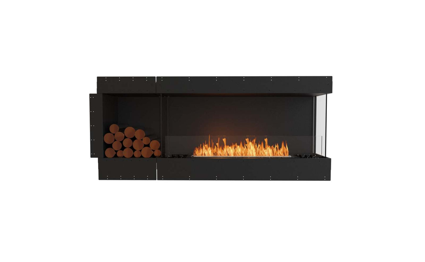 EcoSmart - Flex Fireplace 68RC.BXL - Right Corner - Black
