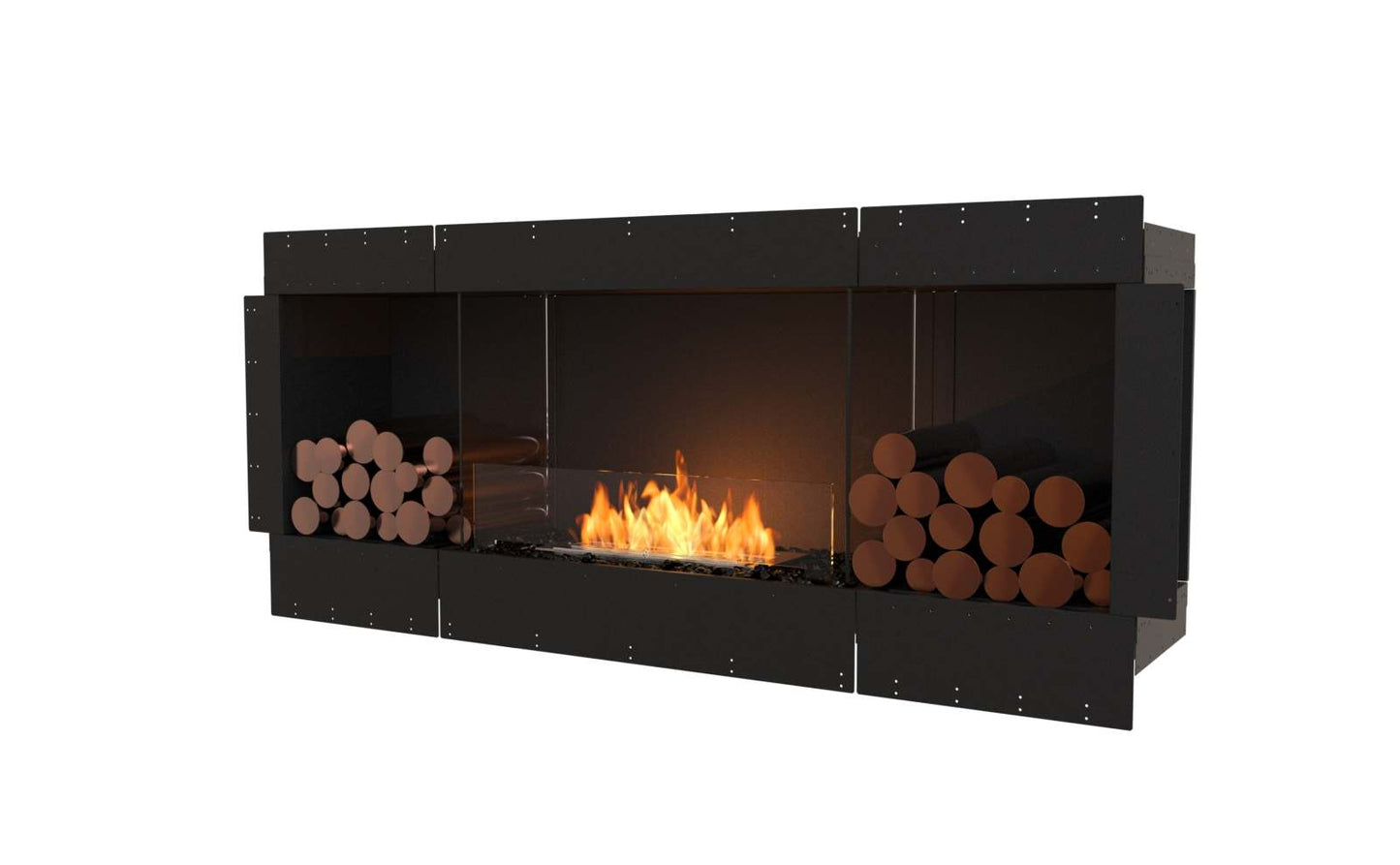 EcoSmart - Flex Fireplace 68SS.BX2 - Single Sided - Black