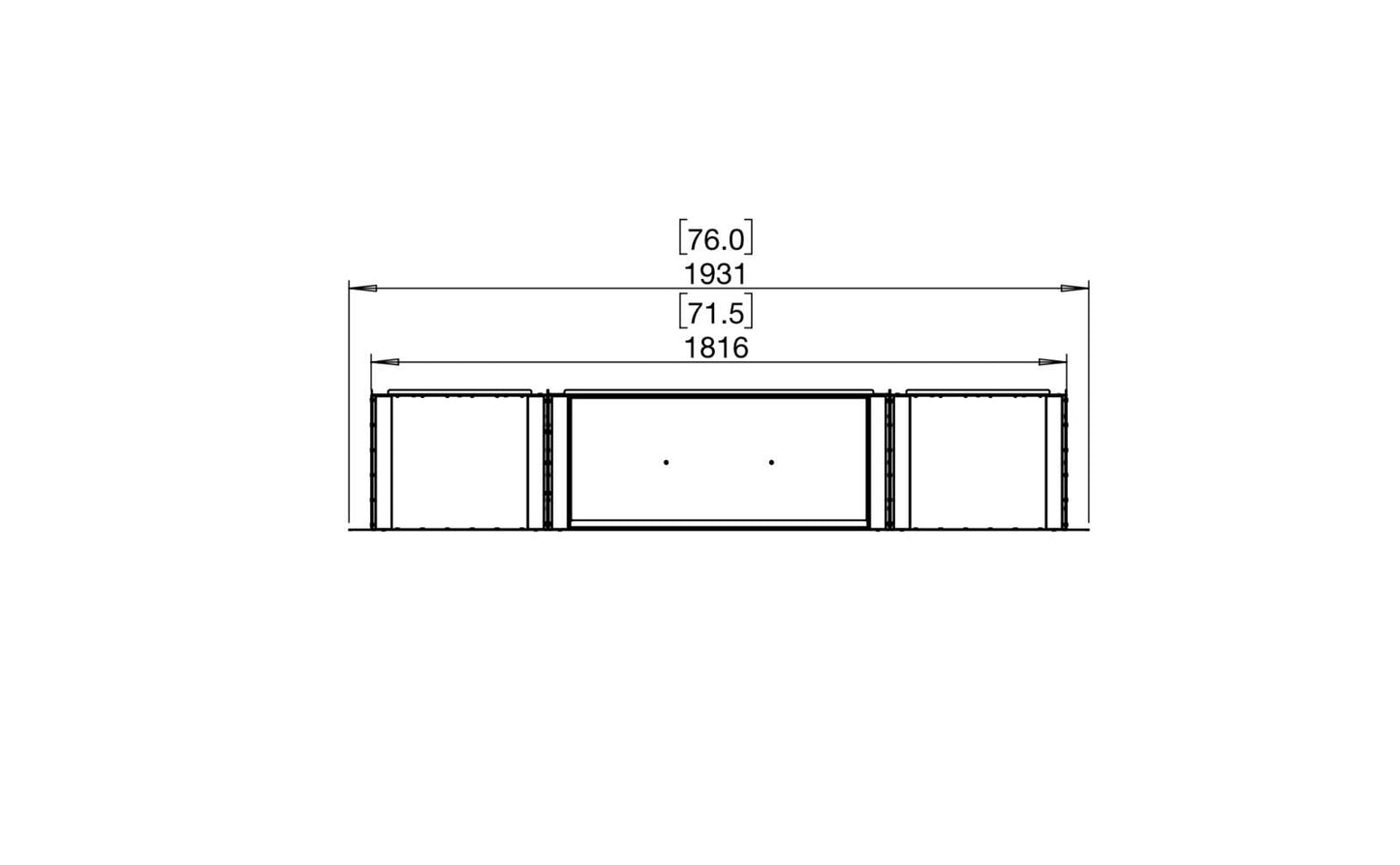 EcoSmart - Flex Fireplace 68SS.BX2 - Single Sided - Black