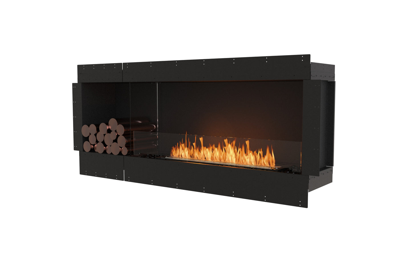 EcoSmart - Flex Fireplace 68SS.BXL - Single Sided - Black