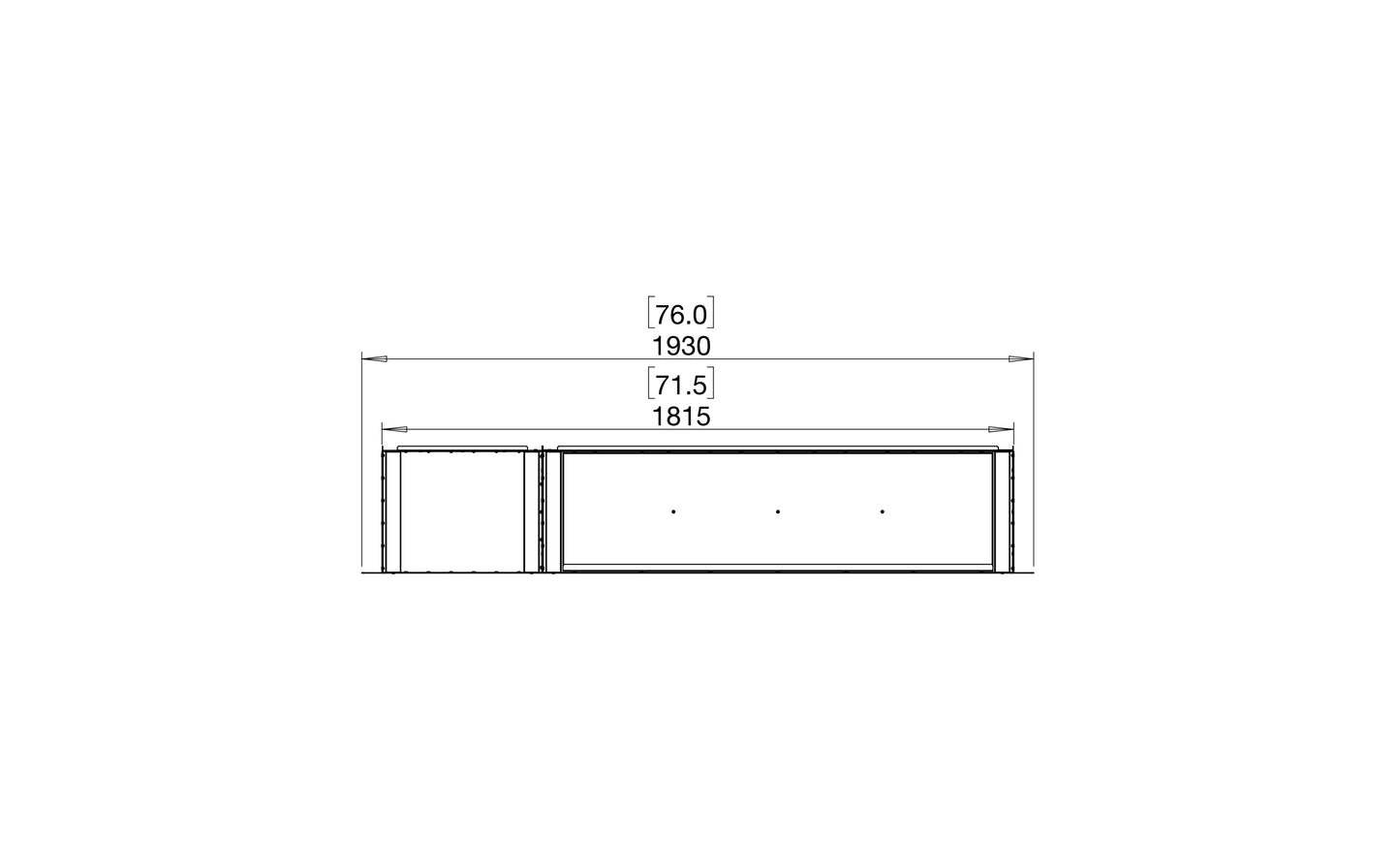 EcoSmart - Flex Fireplace 68SS.BXL - Single Sided - Black