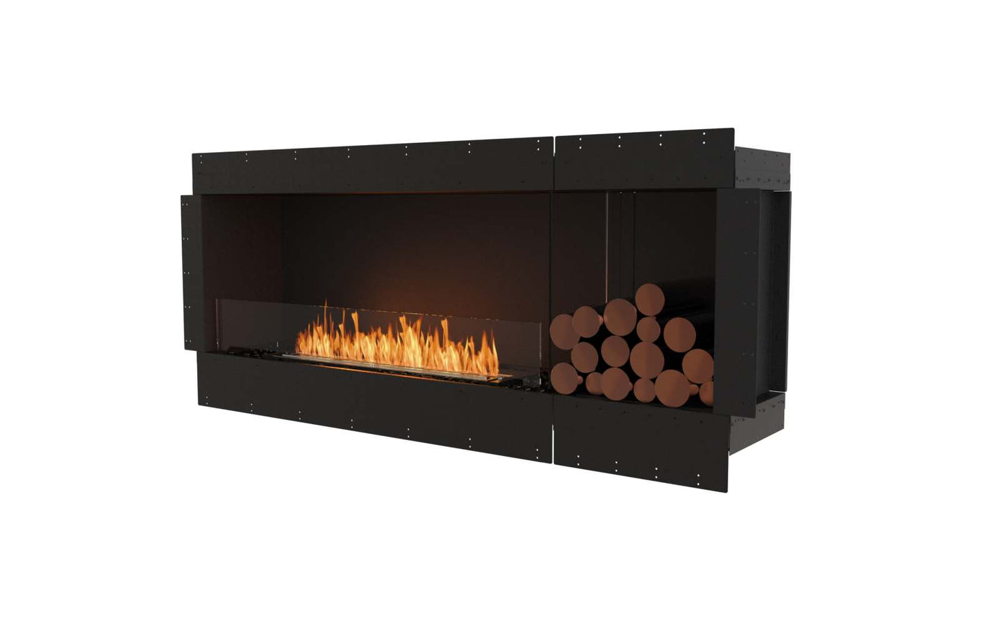 EcoSmart - Flex Fireplace 68SS.BXR - Single Sided - Black