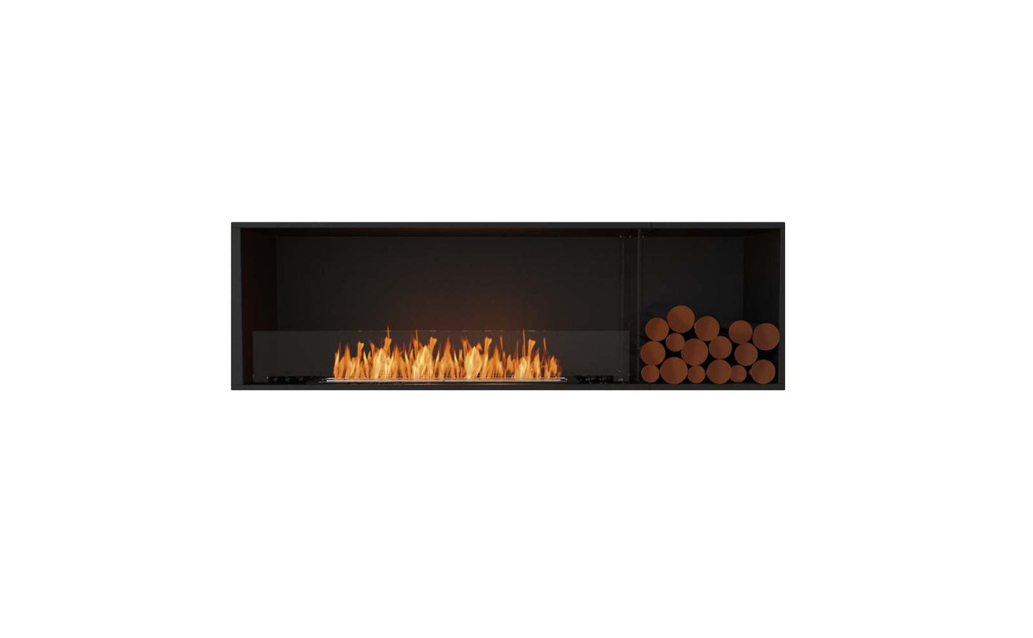 EcoSmart - Flex Fireplace 68SS.BXR - Single Sided - Black
