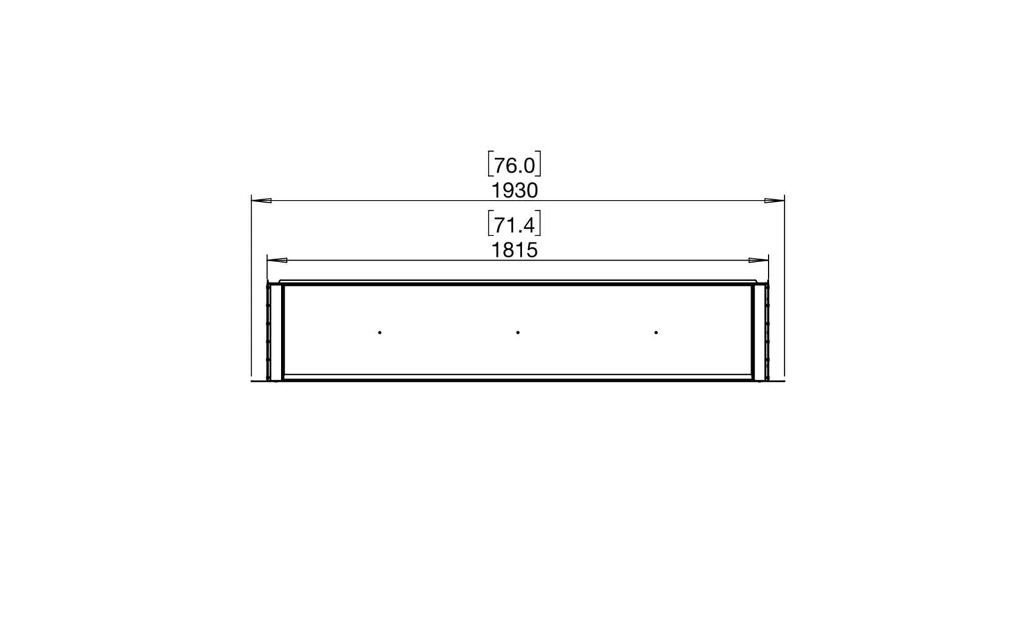 EcoSmart - Flex Fireplace 68SS - Single Sided - Black