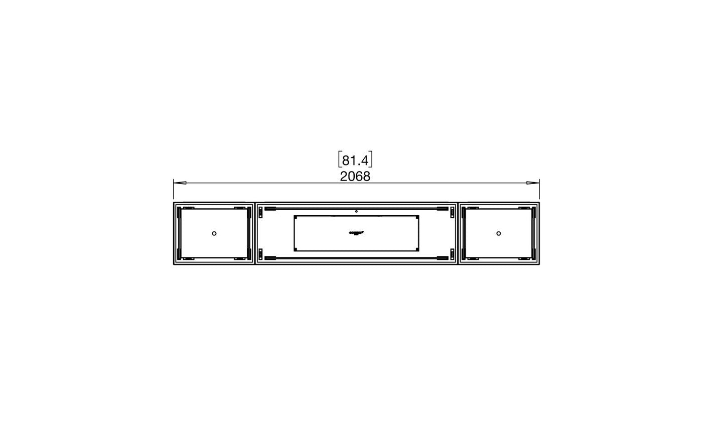 EcoSmart - Flex Fireplace 78BN.BX2 - Bench - Black