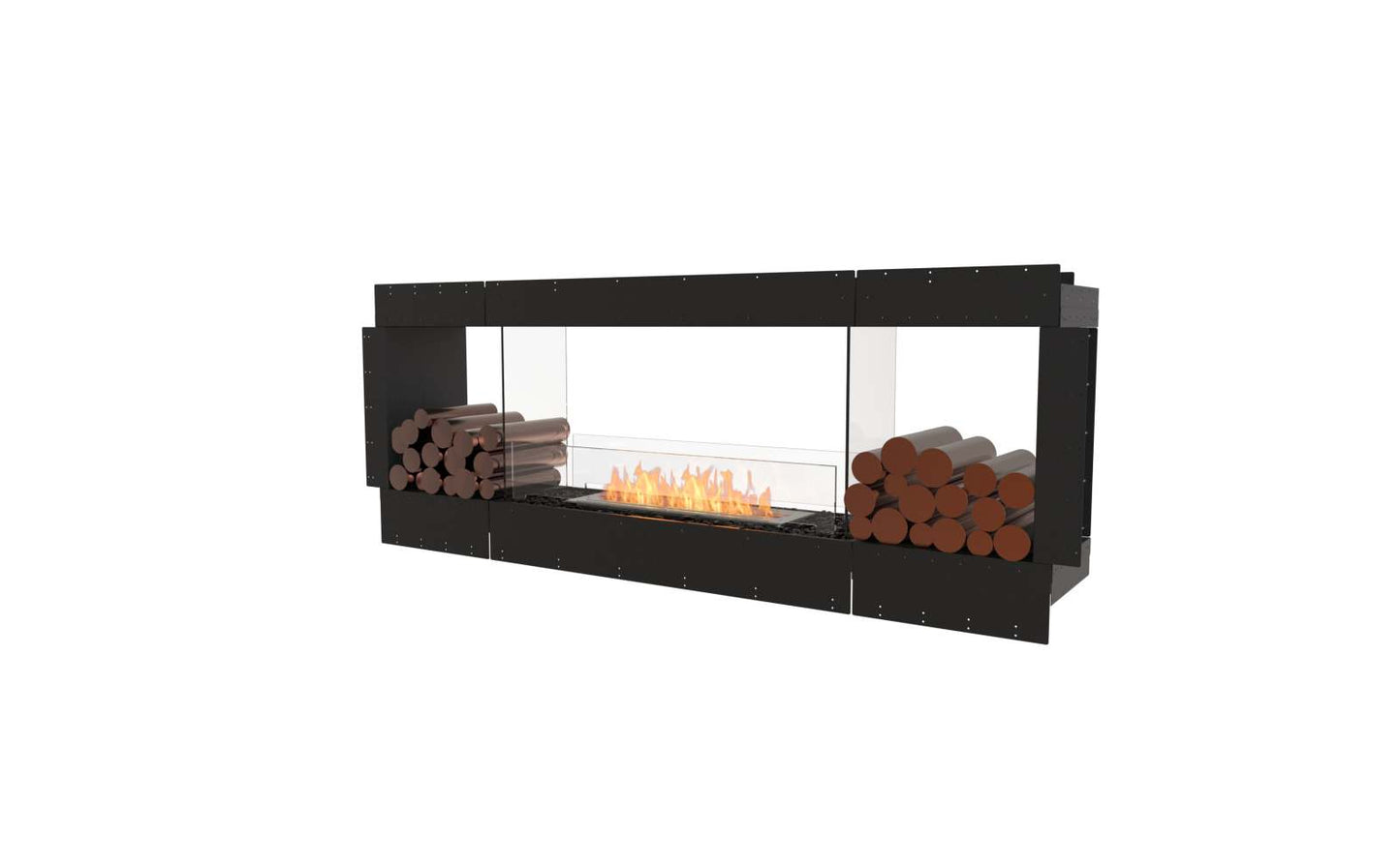EcoSmart - Flex Fireplace 78DB.BX2 - Double Sided - Black