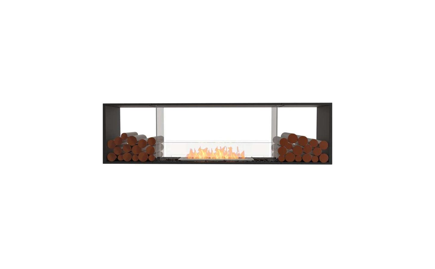 EcoSmart - Flex Fireplace 78DB.BX2 - Double Sided - Black