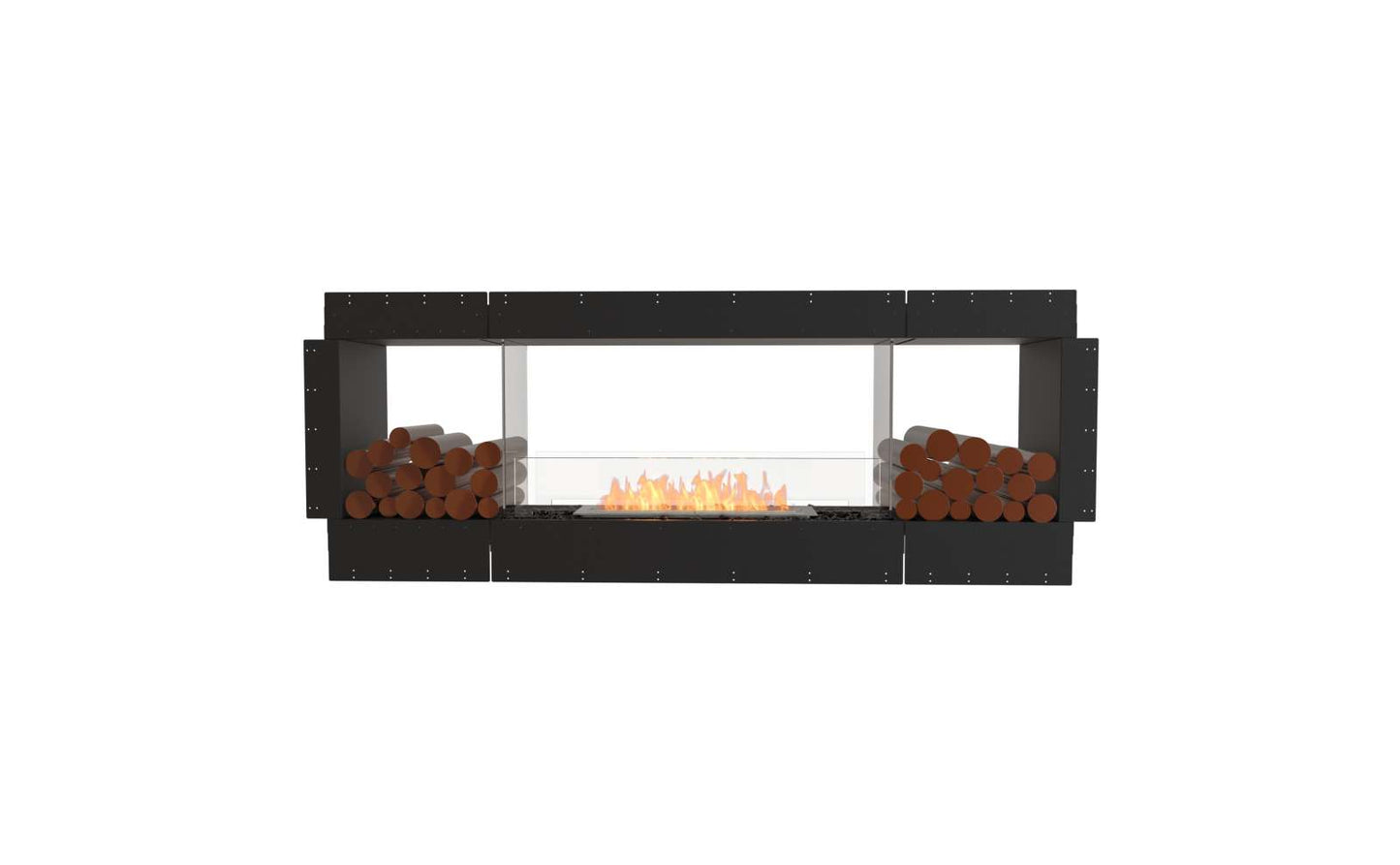 EcoSmart - Flex Fireplace 78DB.BX2 - Double Sided - Black