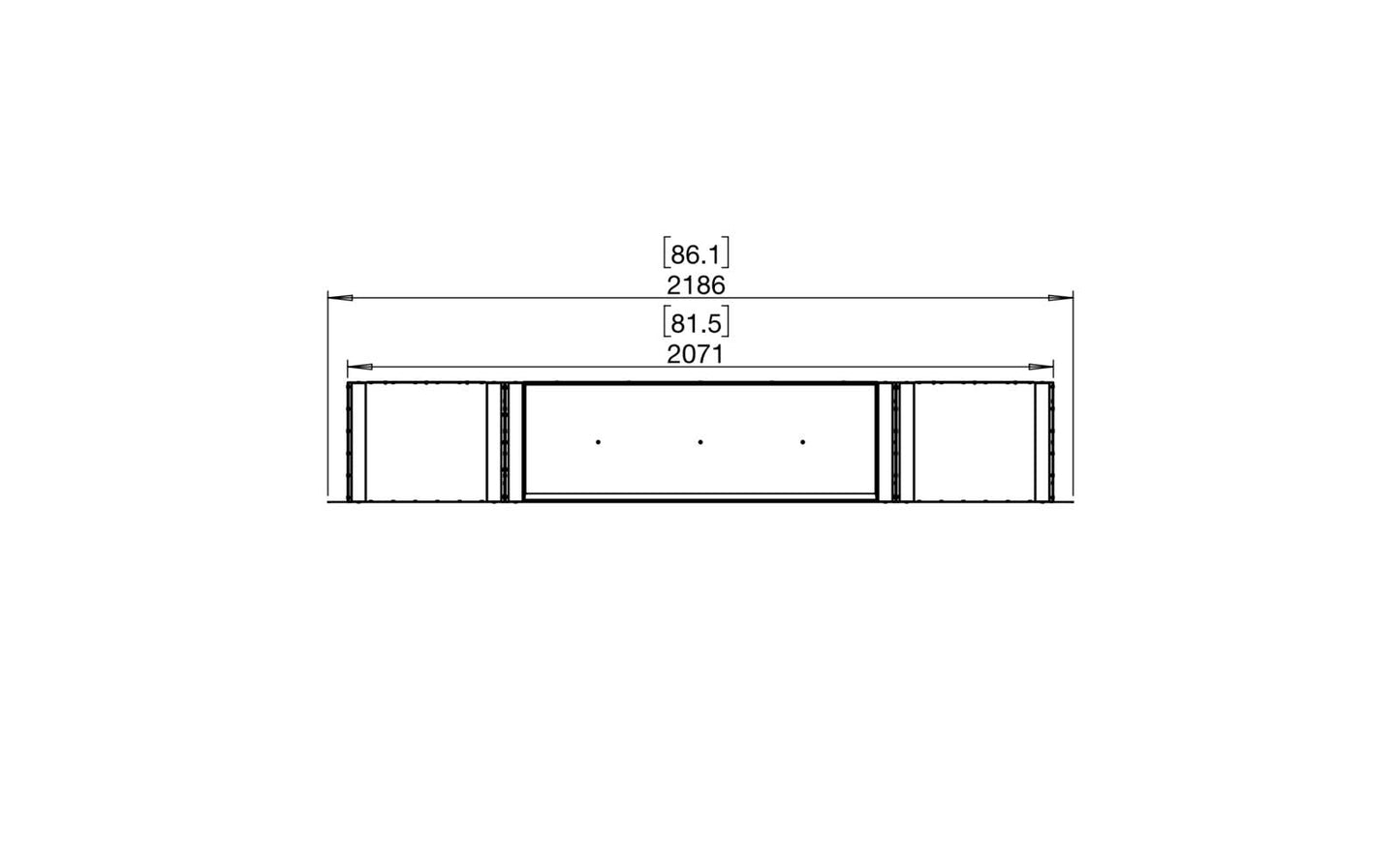 EcoSmart - Flex Fireplace 78DB.BX2 - Double Sided - Black