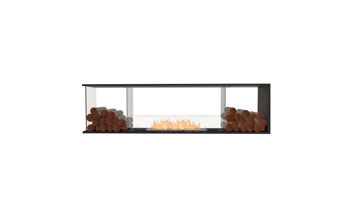 EcoSmart - Flex Fireplace 78PN.BX2 - Peninsula - Black