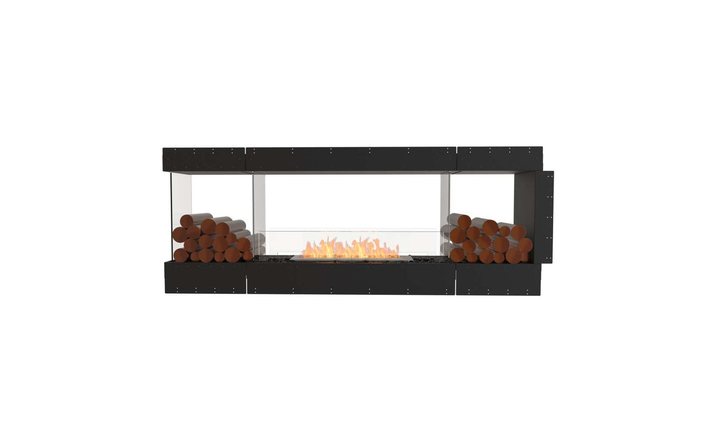 EcoSmart - Flex Fireplace 78PN.BX2 - Peninsula - Black