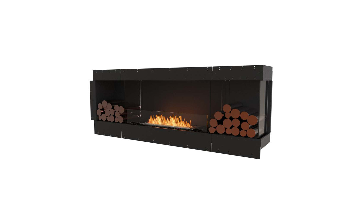 EcoSmart - Flex Fireplace 78RC.BX2 - Right Corner - Black