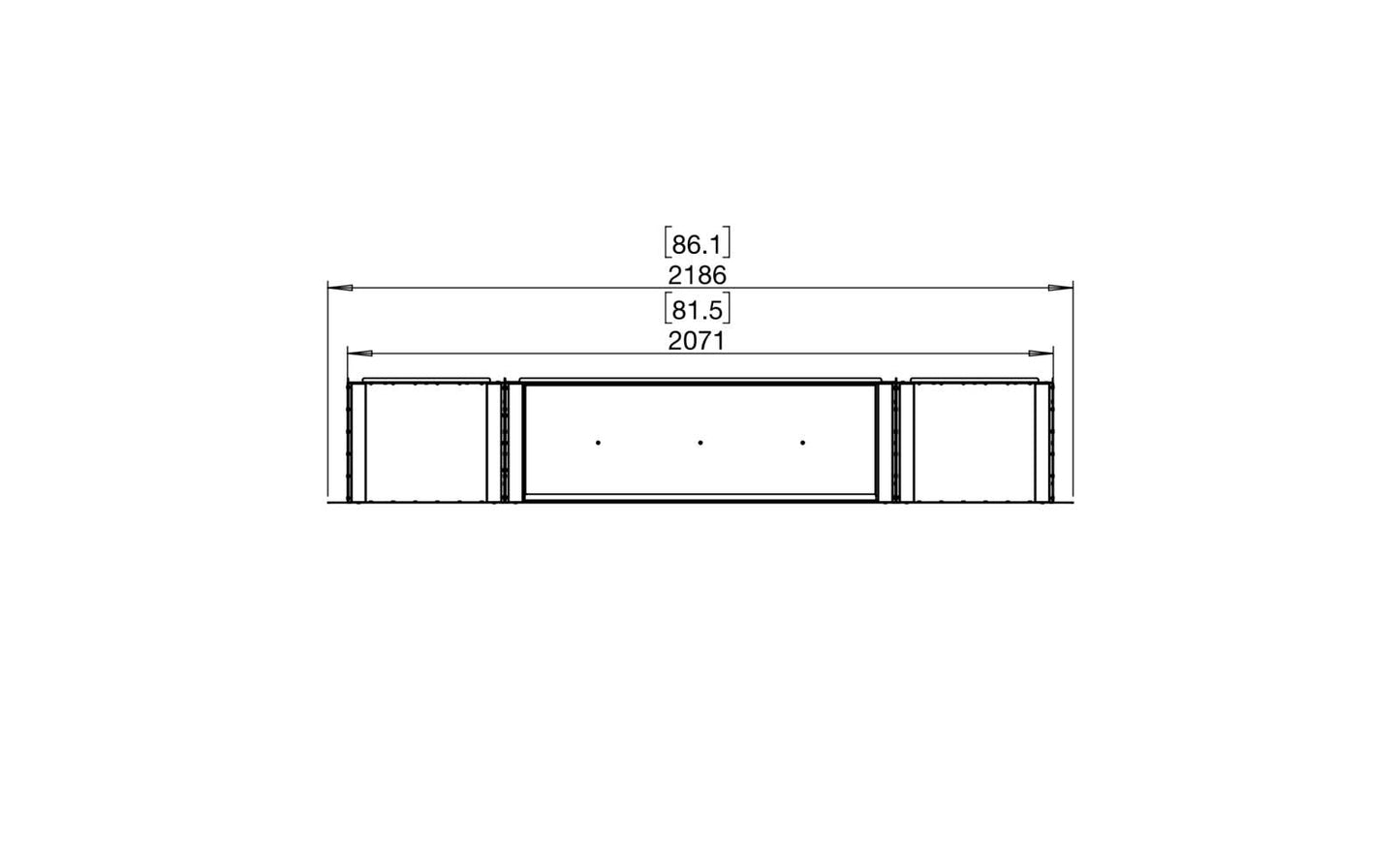 EcoSmart - Flex Fireplace 78SS.BX2 - Single Sided - Black