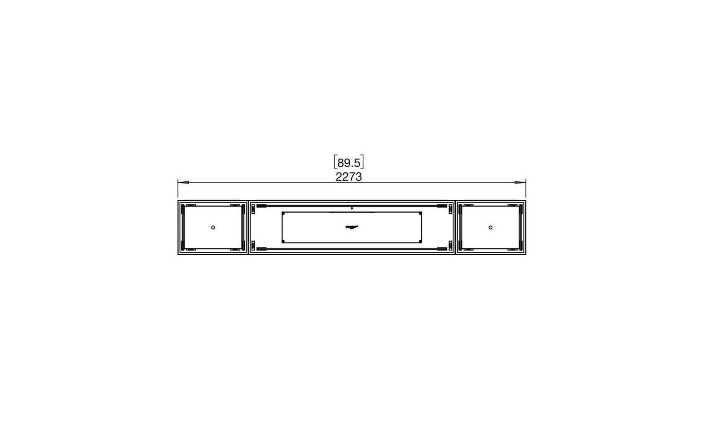 EcoSmart - Flex Fireplace 86BN.BX2 - Bench - Black