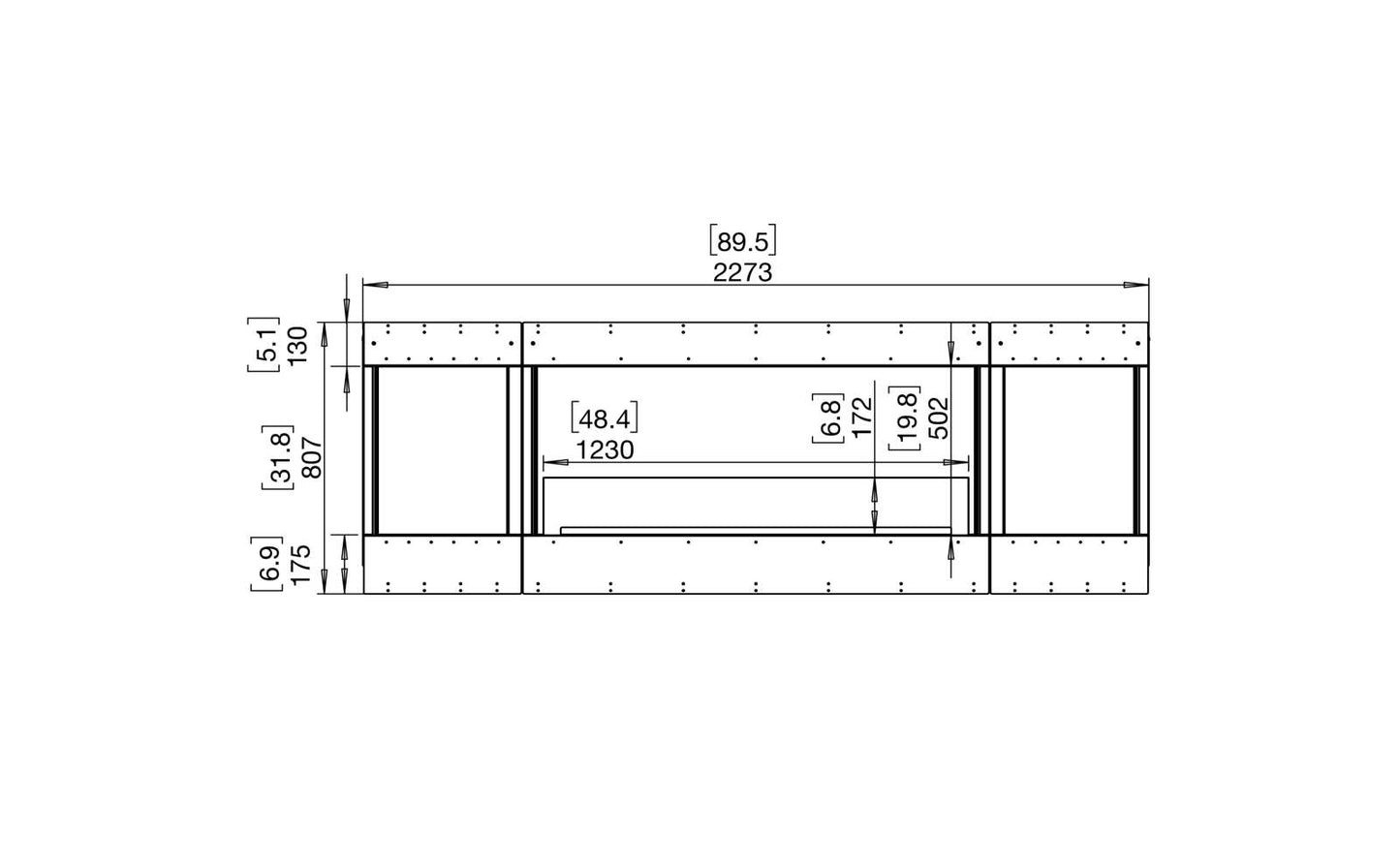 EcoSmart - Flex Fireplace 86BY.BX2 - Bay - Black