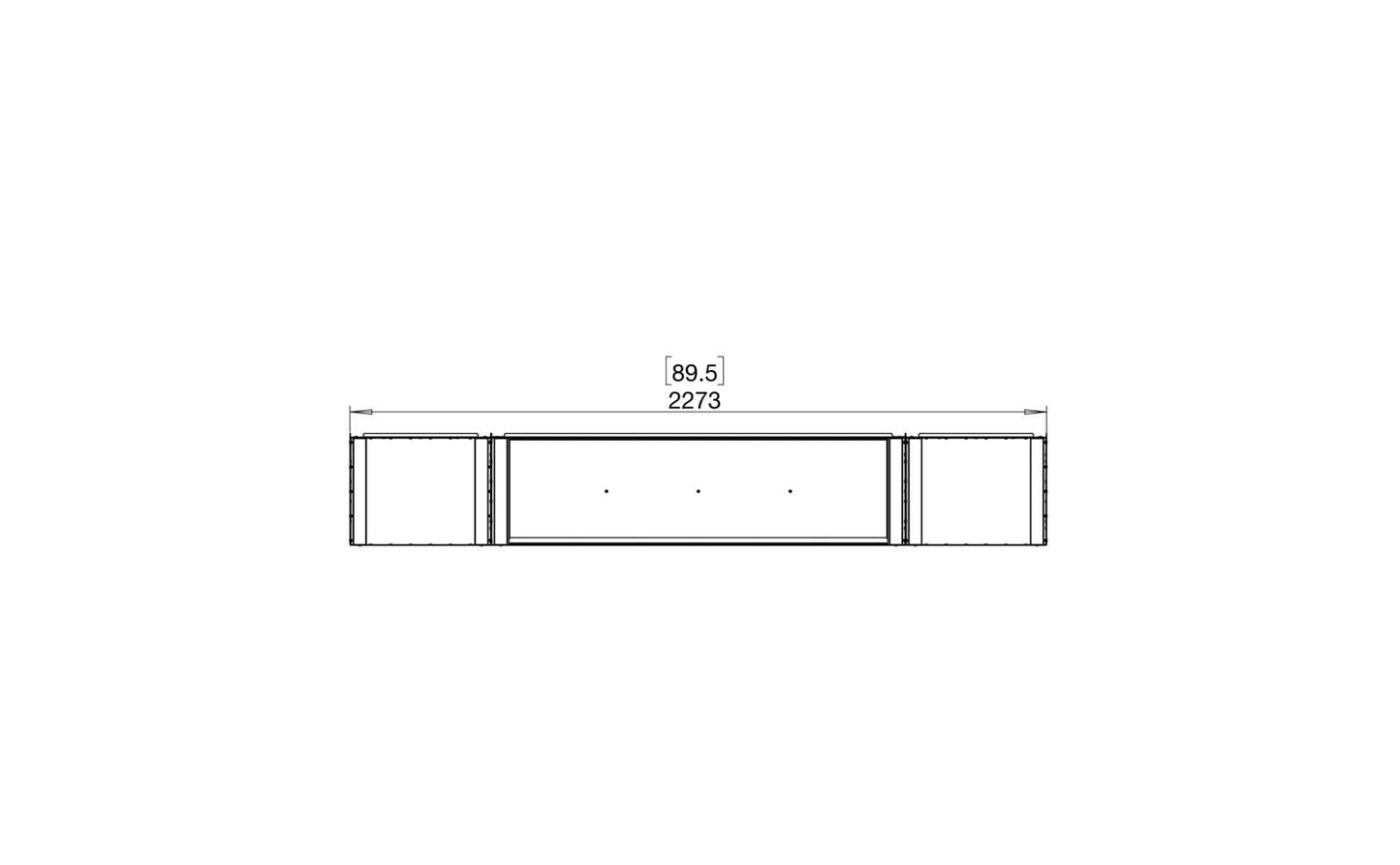 EcoSmart - Flex Fireplace 86BY.BX2 - Bay - Black