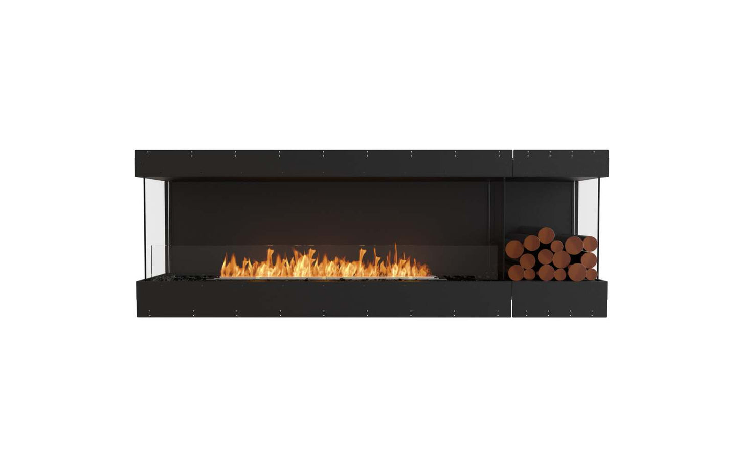 EcoSmart - Flex Fireplace 86BY.BXR - Bay - Black