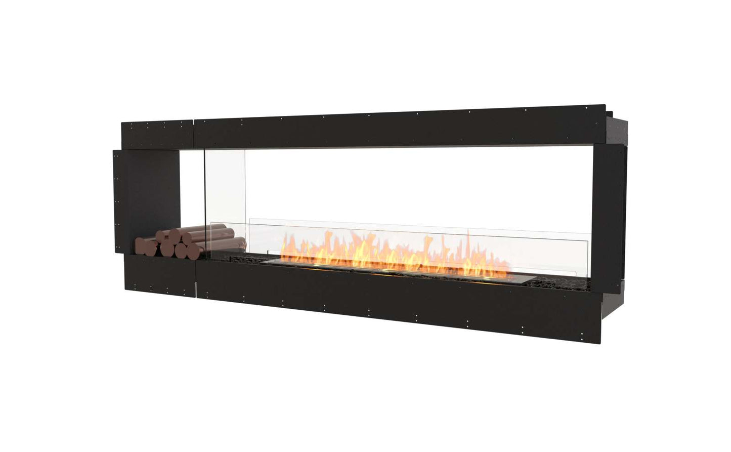 EcoSmart - Flex Fireplace 86DB.BX1 - Double Sided - Black