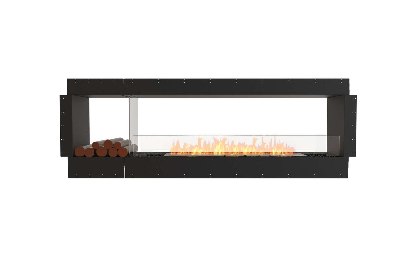 EcoSmart - Flex Fireplace 86DB.BX1 - Double Sided - Black