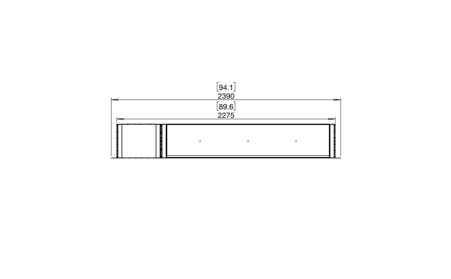EcoSmart - Flex Fireplace 86DB.BX1 - Double Sided - Black