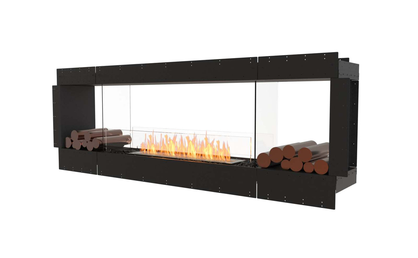EcoSmart - Flex Fireplace 86DB.BX2 - Double Sided - Black