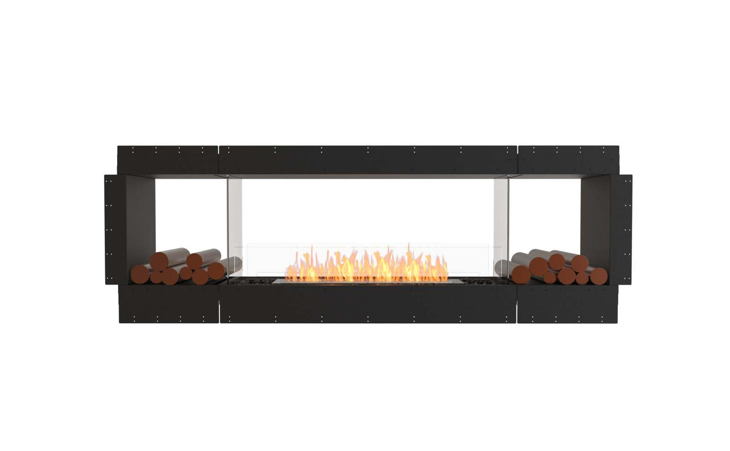 EcoSmart - Flex Fireplace 86DB.BX2 - Double Sided - Black