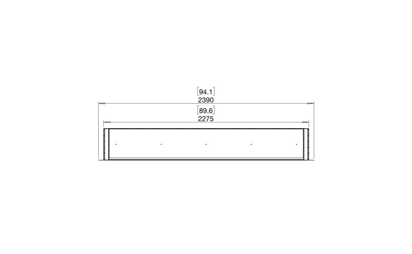 EcoSmart - Flex Fireplace 86DB - Double Sided - Black