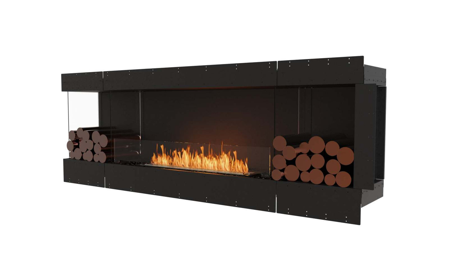 EcoSmart - Flex Fireplace 86LC.BX2 - Left Corner - Black