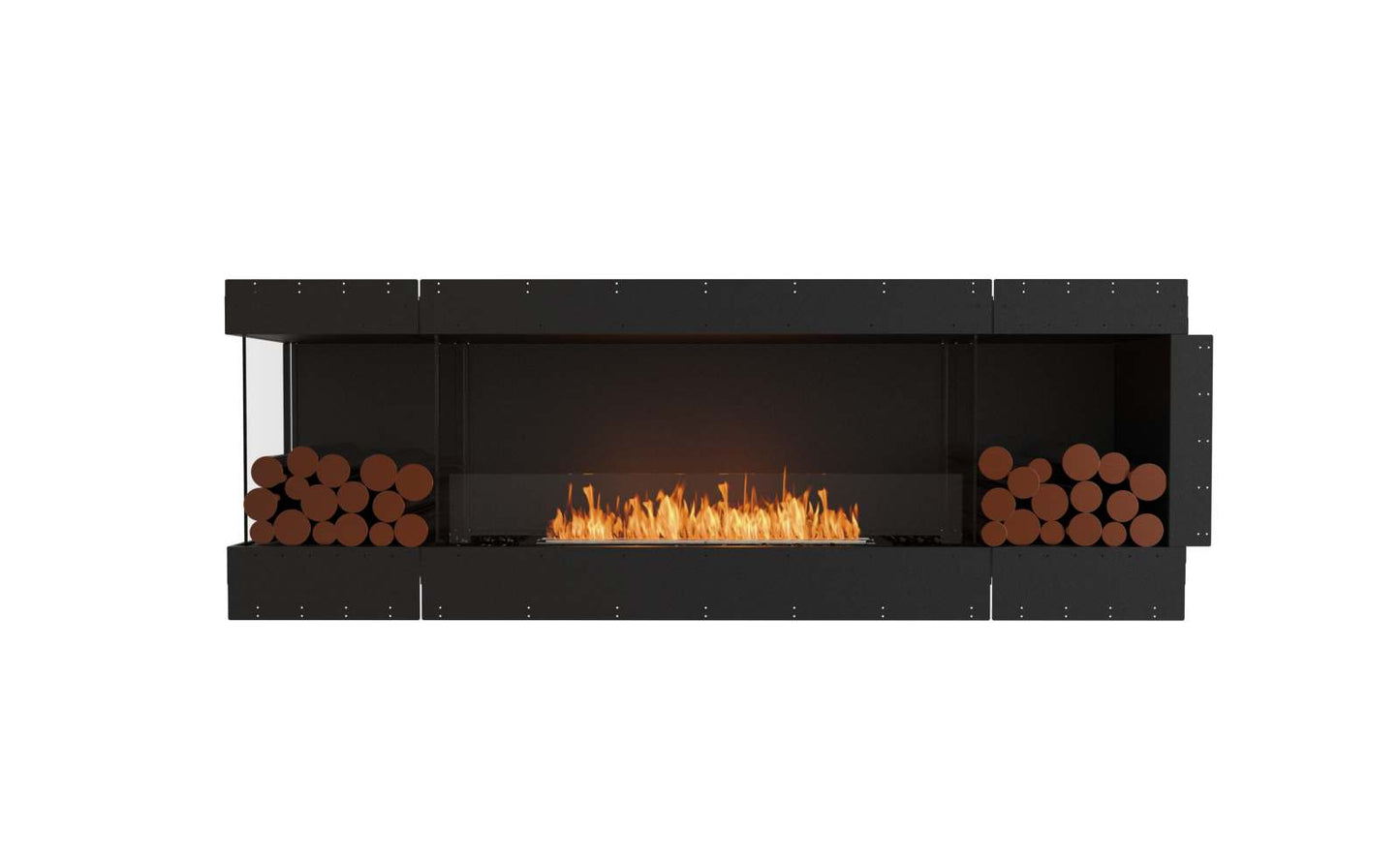 EcoSmart - Flex Fireplace 86LC.BX2 - Left Corner - Black