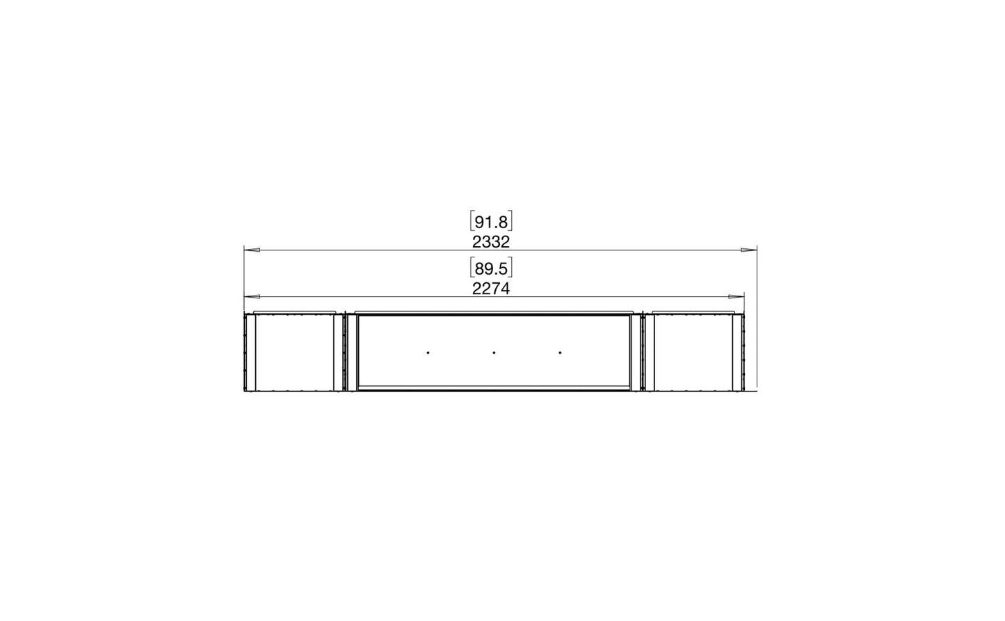 EcoSmart - Flex Fireplace 86LC.BX2 - Left Corner - Black