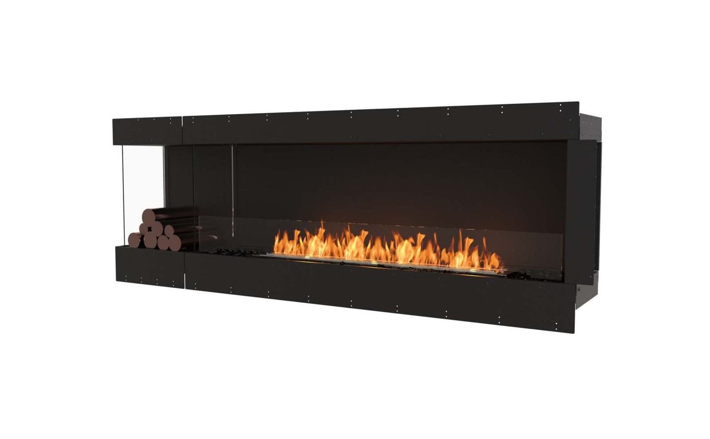 EcoSmart - Flex Fireplace 86LC.BXL - Left Corner - Black