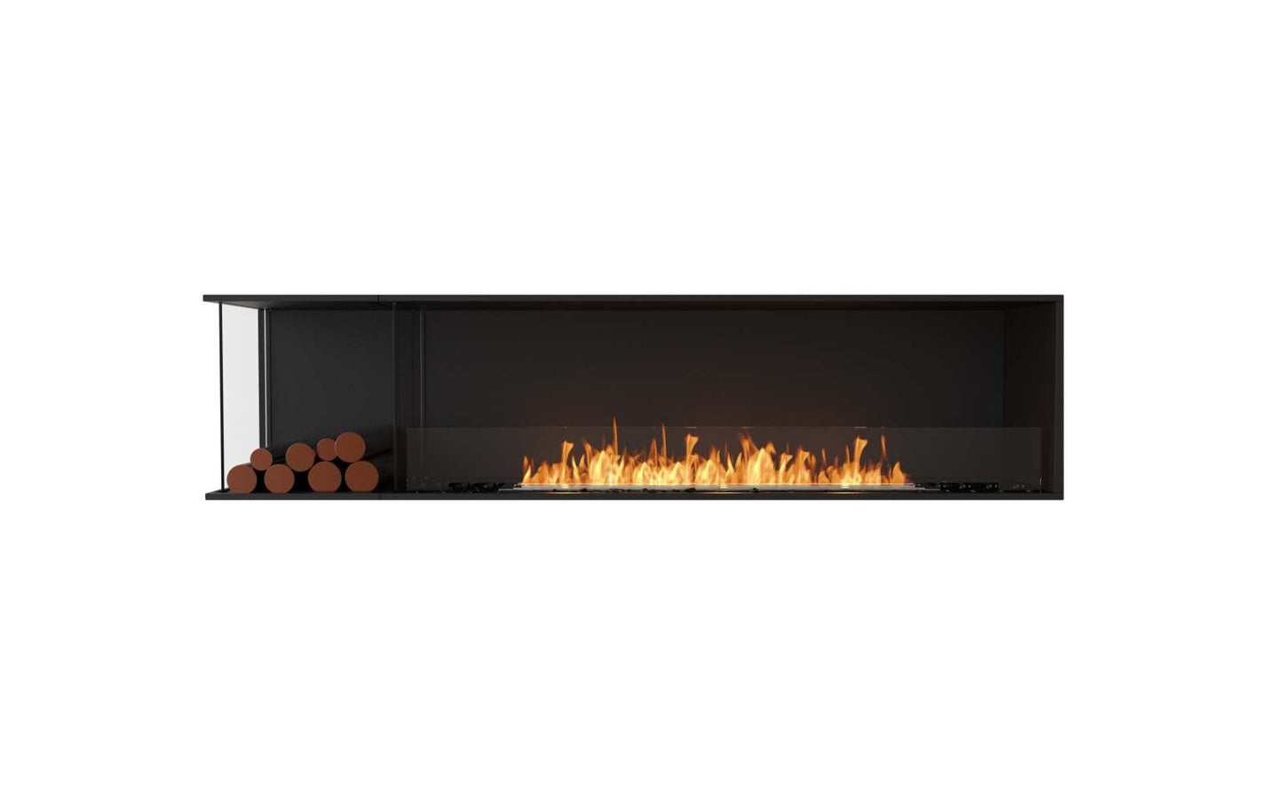 EcoSmart - Flex Fireplace 86LC.BXL - Left Corner - Black