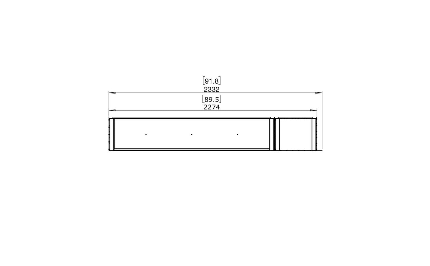 EcoSmart - Flex Fireplace 86LC.BXR - Left Corner - Black