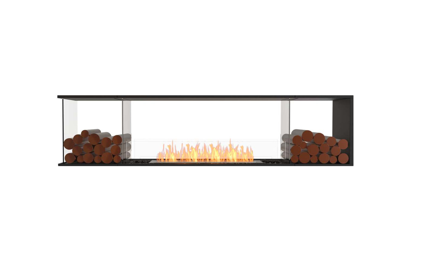 EcoSmart - Flex Fireplace 86PN.BX2 - Peninsula - Black