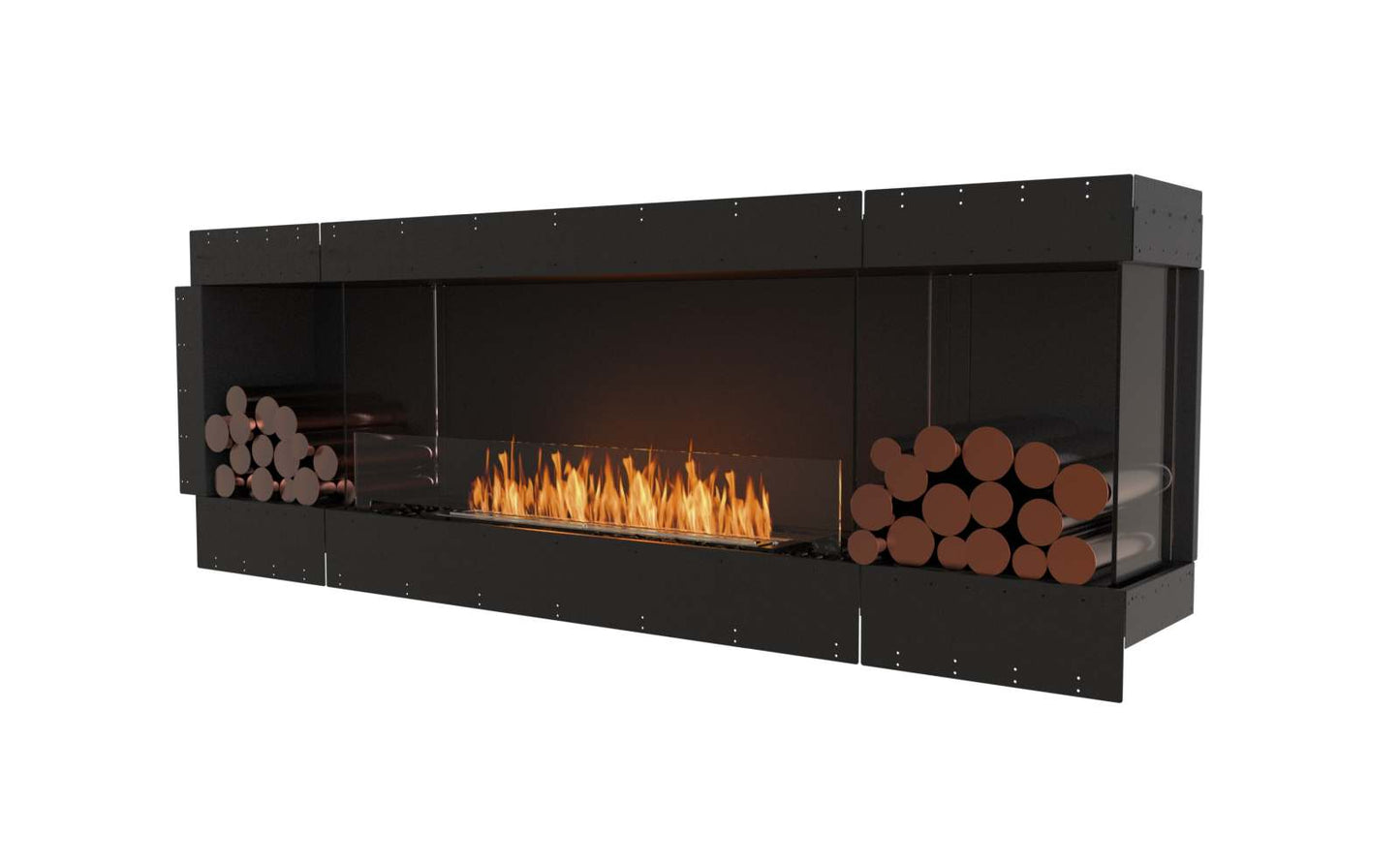 EcoSmart - Flex Fireplace 86RC.BX2 - Right Corner - Black