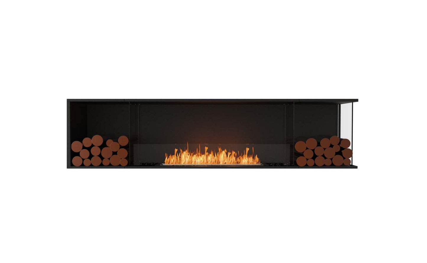 EcoSmart - Flex Fireplace 86RC.BX2 - Right Corner - Black