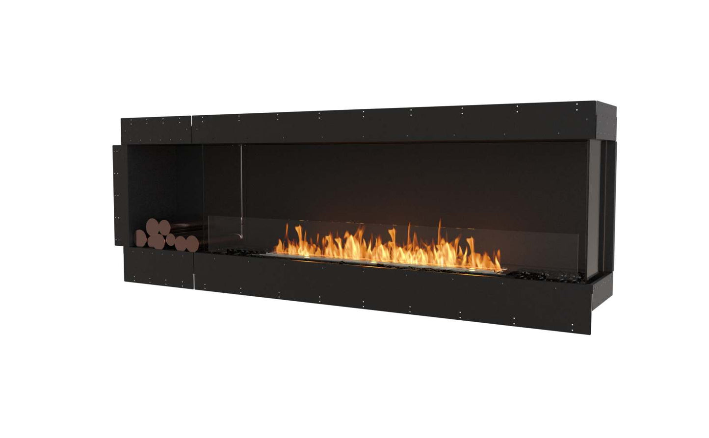 EcoSmart - Flex Fireplace 86RC.BXL - Right Corner - Black
