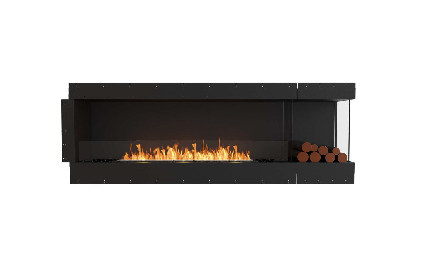 EcoSmart - Flex Fireplace 86RC.BXR - Right Corner - Black