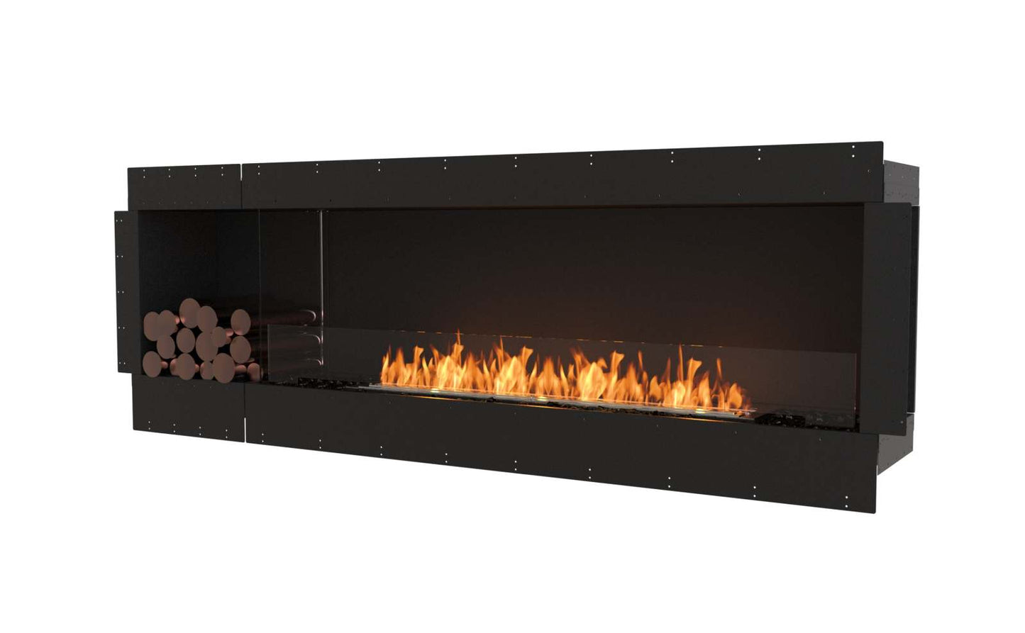EcoSmart - Flex Fireplace 86SS.BXL - Single Sided - Black