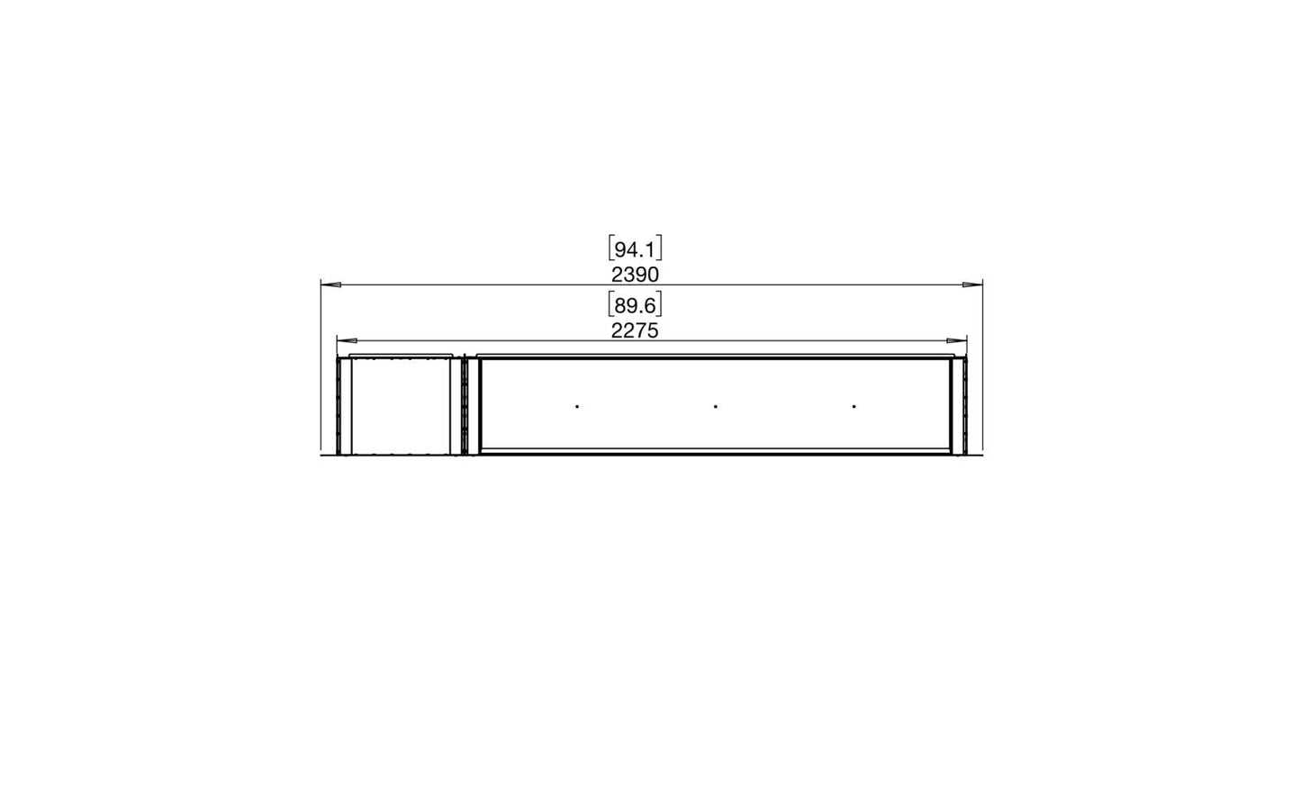 EcoSmart - Flex Fireplace 86SS.BXL - Single Sided - Black