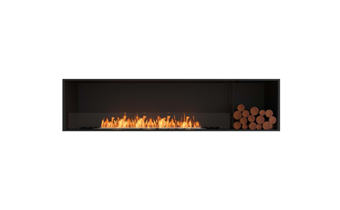 EcoSmart - Flex Fireplace 86SS.BXR - Single Sided - Black
