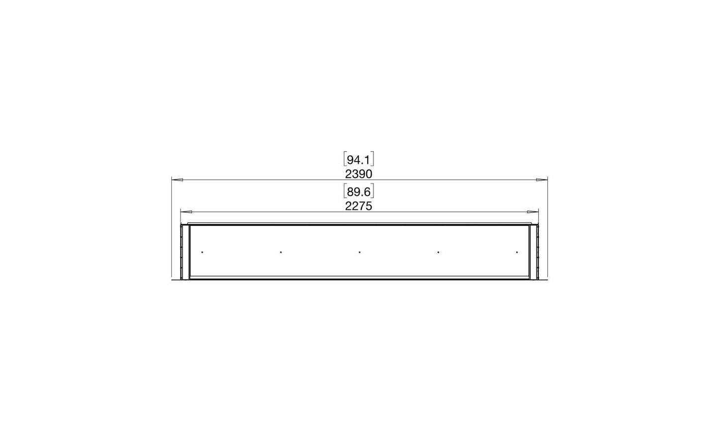 EcoSmart - Flex Fireplace 86SS - Single Sided - Black