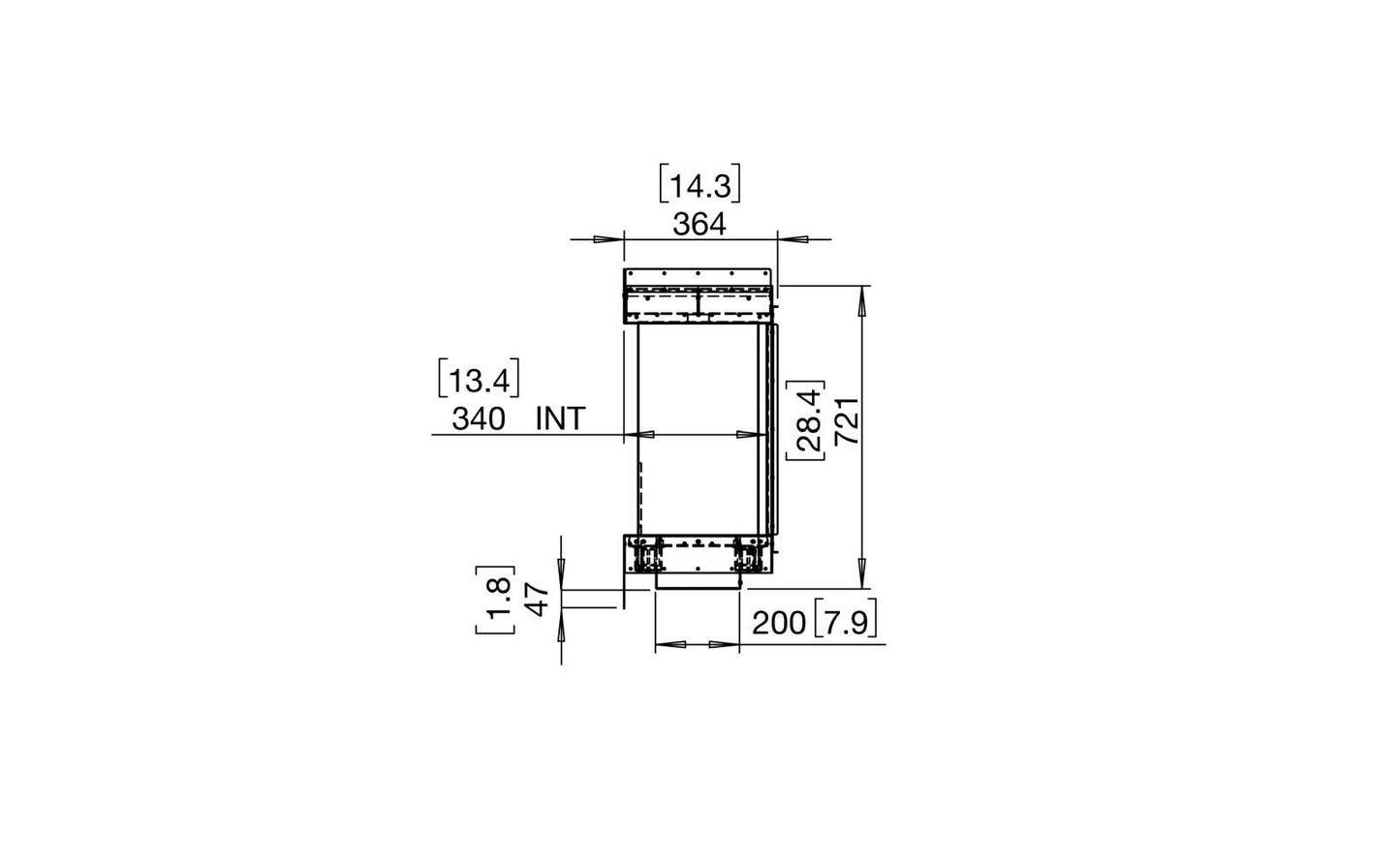 EcoSmart - Flex Fireplace 140BY.BX2 - Bay - Black