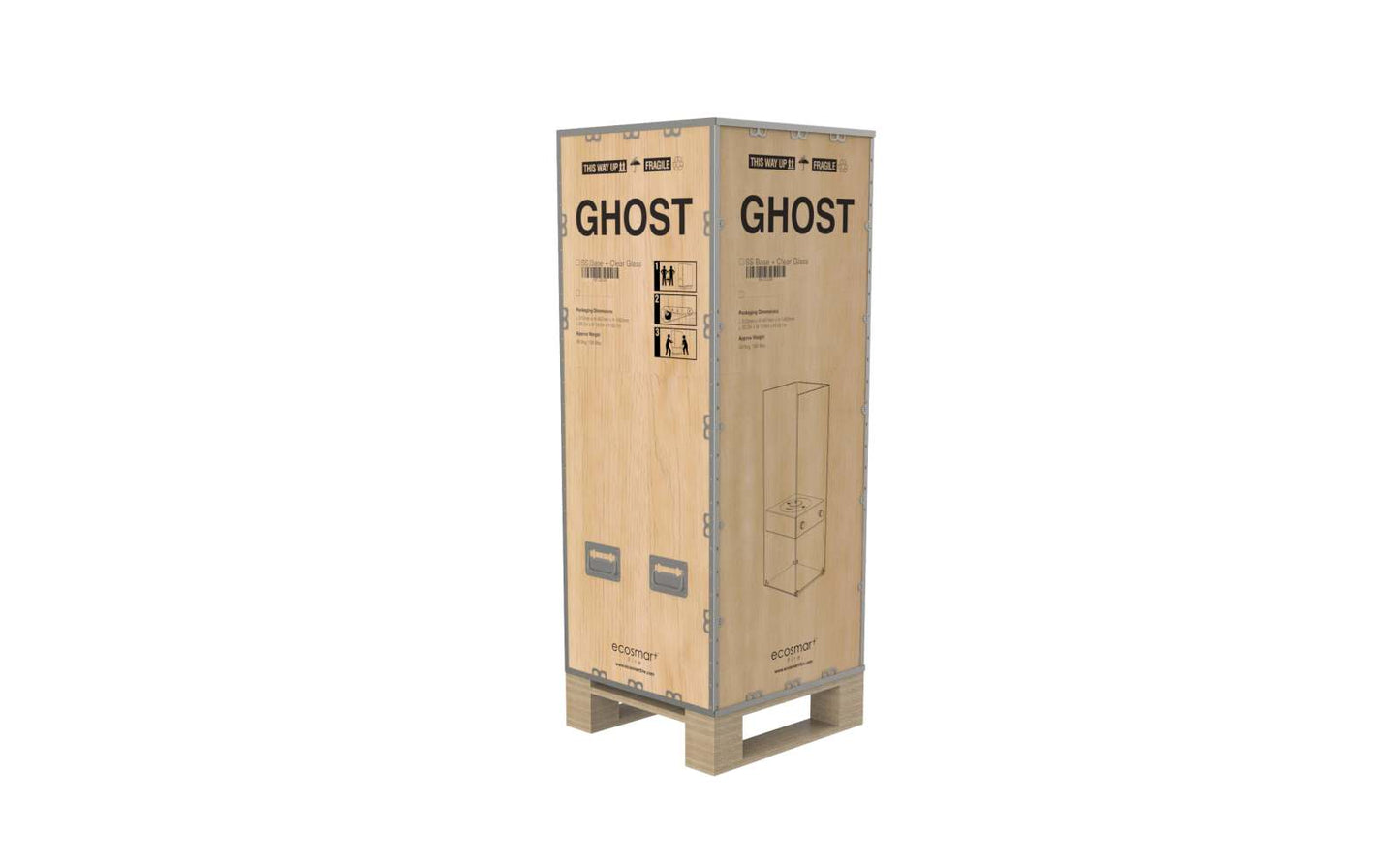 EcoSmart Fire - Ghost - Designer Fireplace - Black