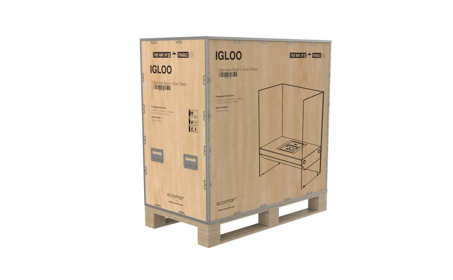 EcoSmart Fire - Igloo - Designer Fireplace - Stainless Steel