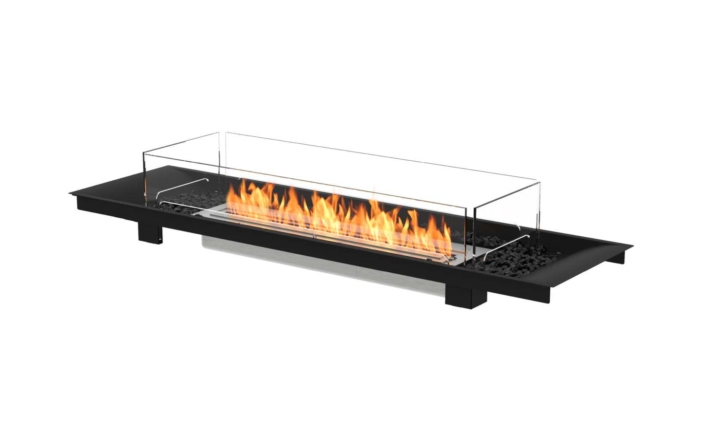 EcoSmart Fire - Linear Curved 65 - Fire Pit Kit - Black
