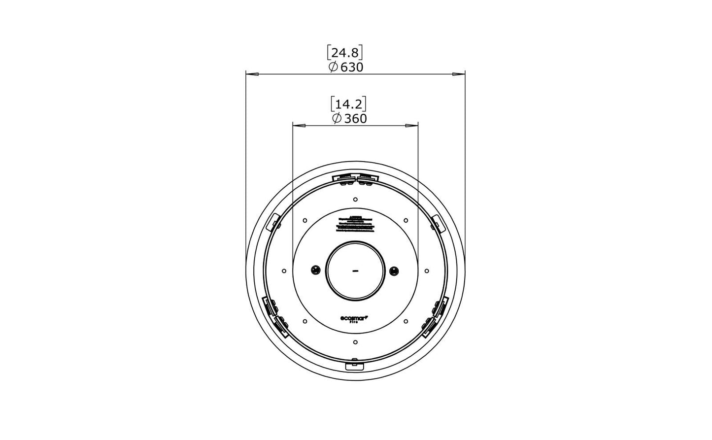 EcoSmart Fire - Round 20 - Fire Pit Kit - Black