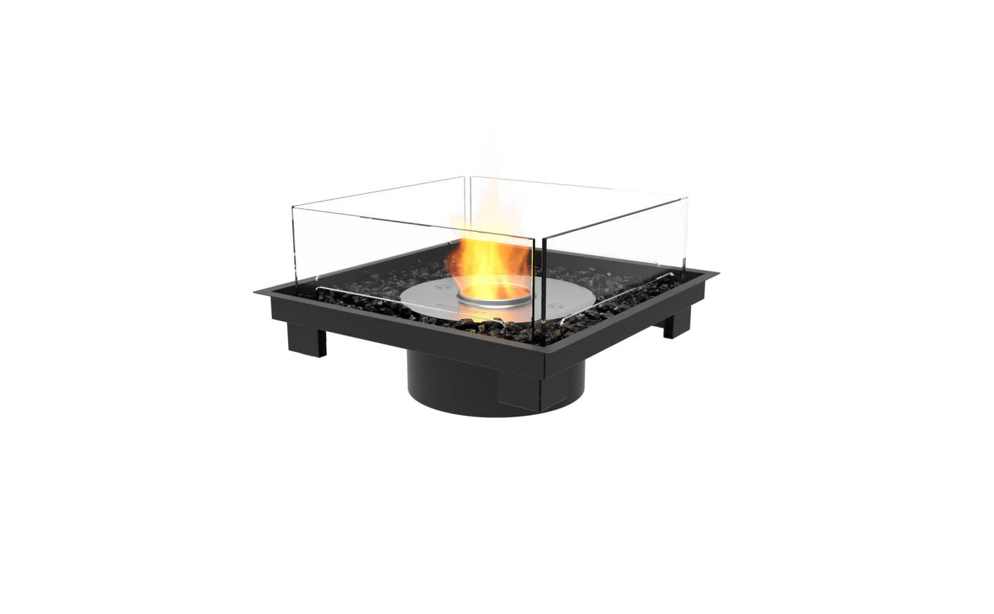 EcoSmart Fire - Square 22 - Fire Pit Kit - Black