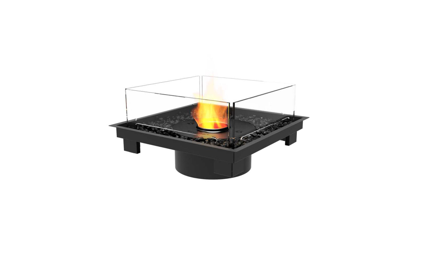 EcoSmart Fire - Square 22 - Fire Pit Kit - Black